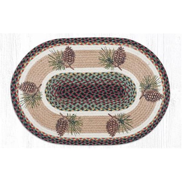 Palacedesigns 27 x 45 in. Jute Oval Pinecone Patch PA2846612 - main